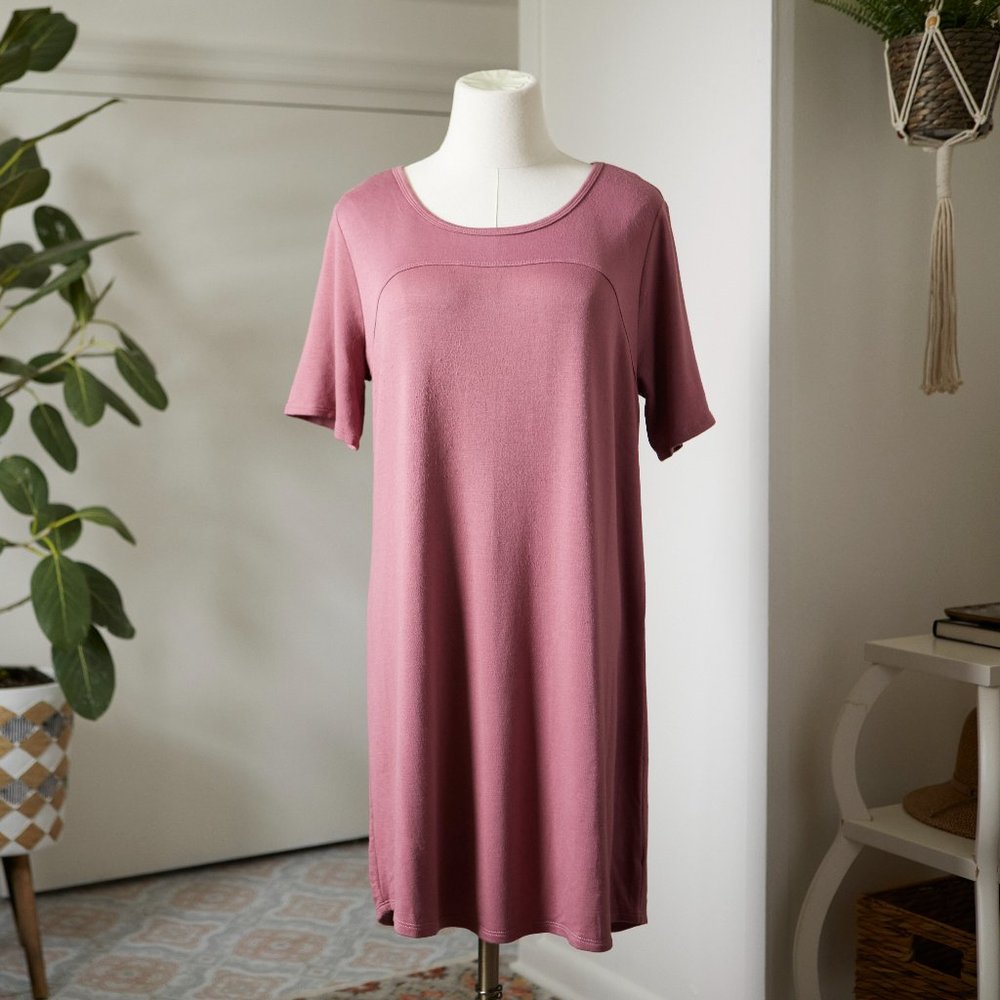 Olive + Oak Women's T Shirt Dress | Dusty Rose